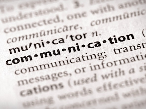 word communication written in dictionary definition